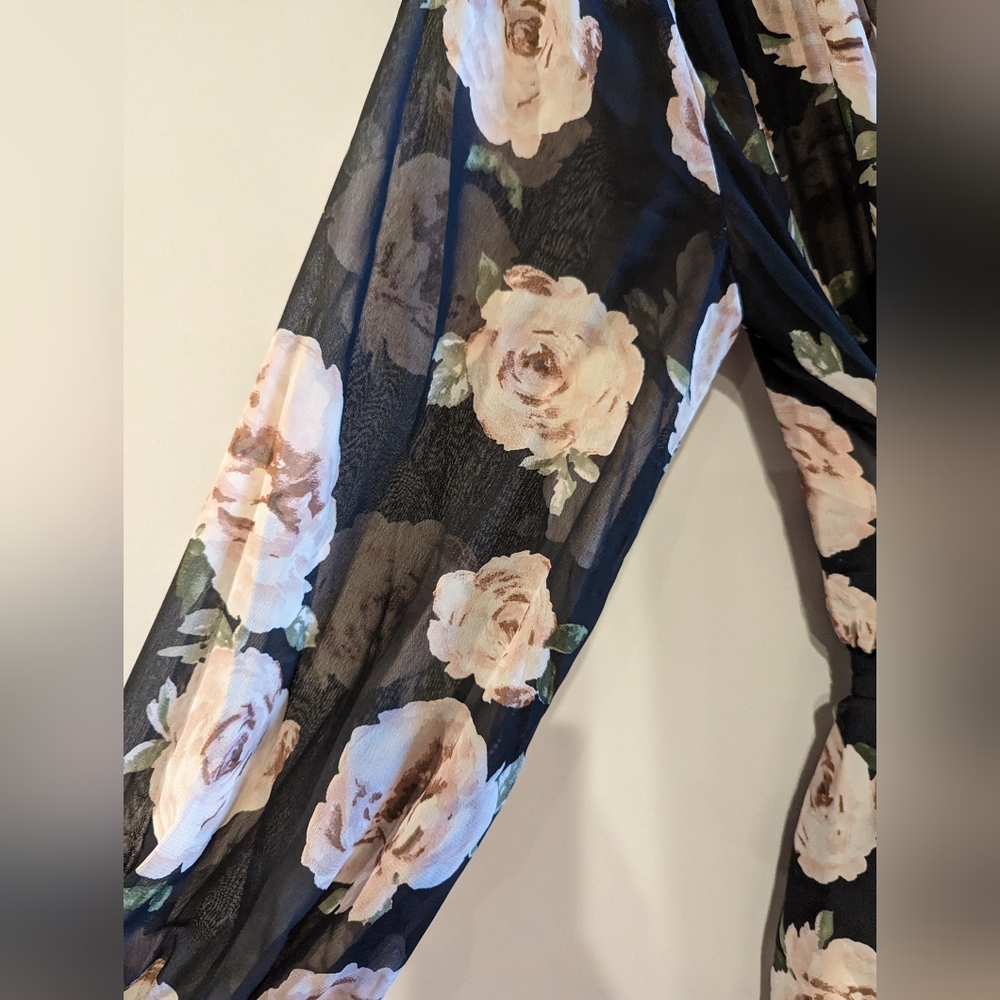 EUC Xtaren chiffon floral maxi dress 2X - Picture 2 of 9